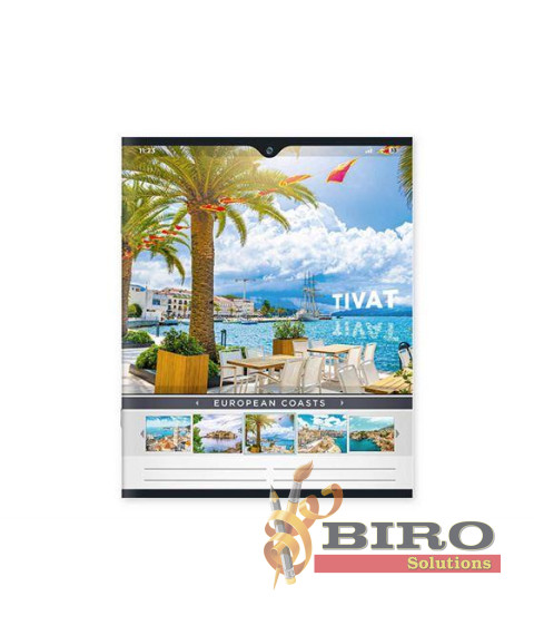 Caiet 24 foi, linie, copertă colorată, 241004